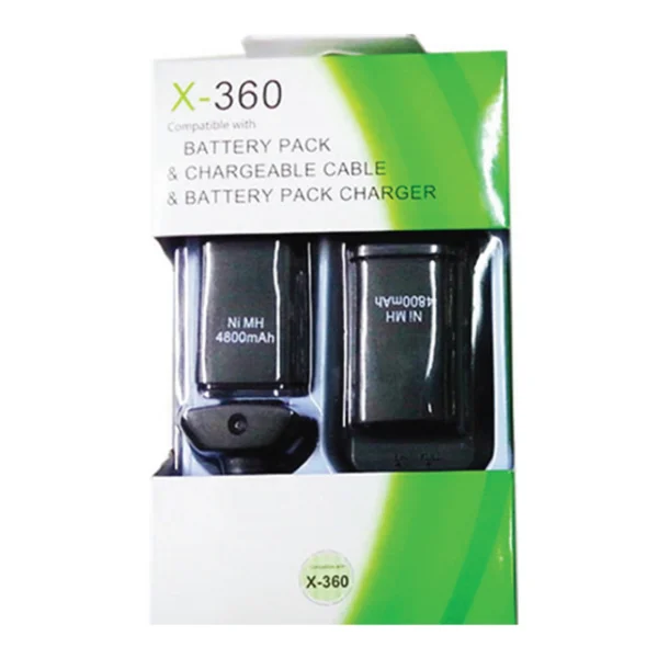 New High 5 in 1 charging kit For xbox 360 Battery 4800mAh Rechargeable Battery Pack Charger Cable for Xbox 360
