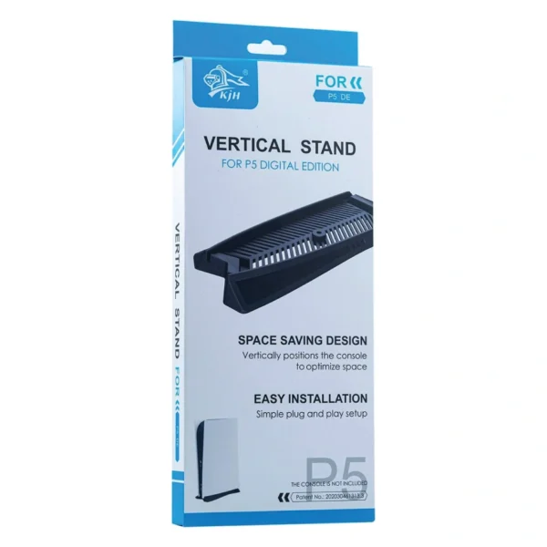 VERTICAL STAND VERTICAL SUPPORT COMPATIBLE PLAYSTATION 5 PS5 DIGITAL EDITION- BLACK KJH-PS5-007 (NOT COMPATIBLE WITH VERSION WITH UHD PLAYER)