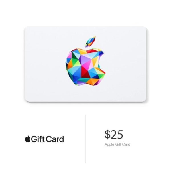 Apple Gift Card 25$- App Store, iTunes, iPhone, iPad, AirPods, MacBook, accessories and more (Digital Code)