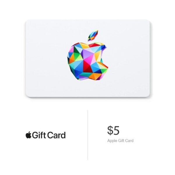 Apple Gift Card 5$- App Store, iTunes, iPhone, iPad, AirPods, MacBook, accessories and more (Digital Code)