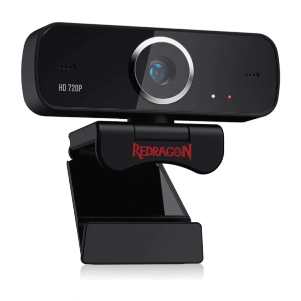 Redragon GW600 720P Webcam with Built-in Dual Microphone, 360-Degree Rotation - 2.0 USB Skype Computer Web Camera - 30 FPS for Online Courses, Video Conferencing and Streaming