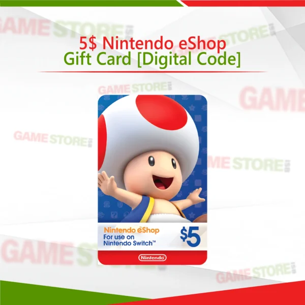 $5 Nintendo eShop Gift Card digital code for Nintendo Switch instant download