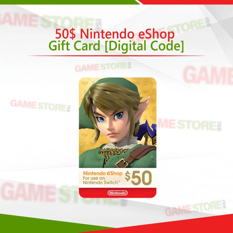 50$ Nintendo eShop Gift Card Digital Code for Nintendo Switch games and subscriptions