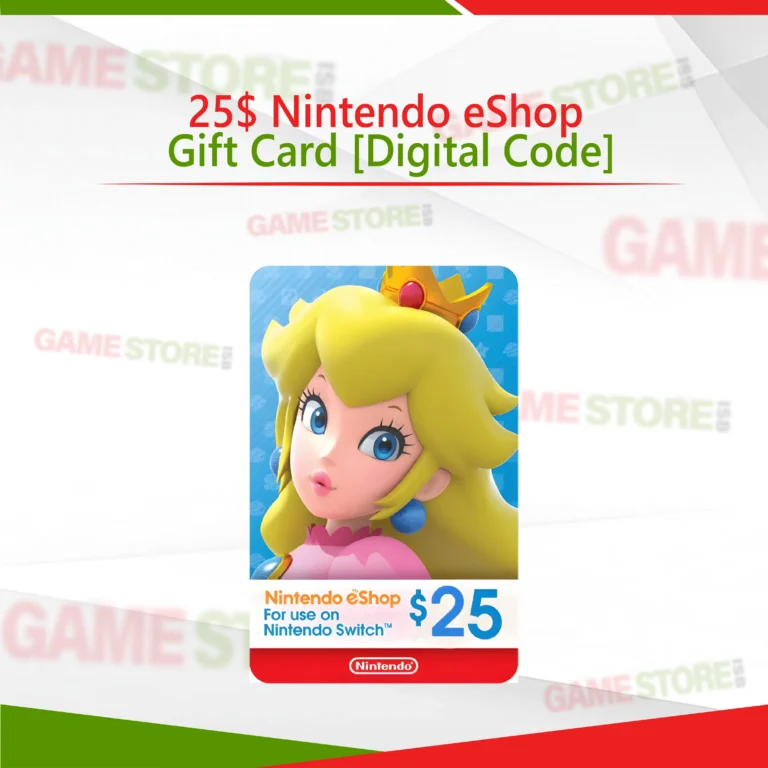 25$ Nintendo eShop Gift Card digital code for Nintendo Switch games and online content