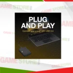 Back view of Seagate Expansion 2TB External Hard Drive, USB port visible