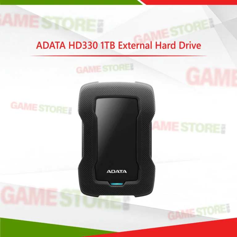 ADATA HD330 1TB External Hard Drive front view black