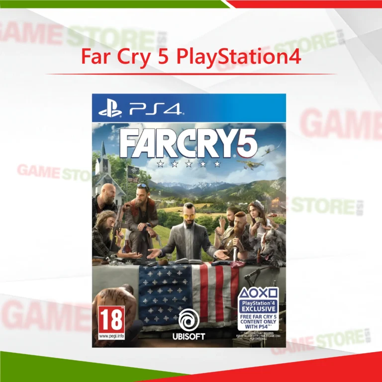 Far Cry 5 PlayStation 4 game cover featuring Hope County artwork