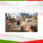 Far Cry 5 PlayStation 4 combat gameplay scene with weapons and enemies