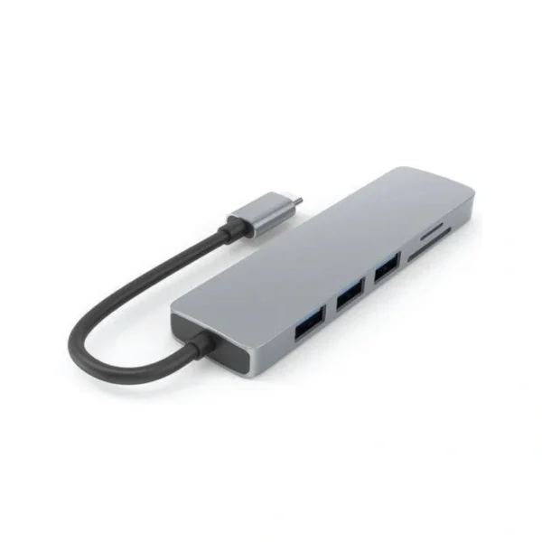 6 in 1 Type-C to HDMI/USB3.0/USB2.0/TF/SD/Type-C Hub Docking Station for Laptop