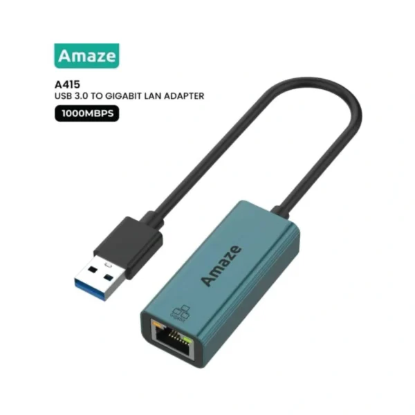 AMAZE A415 USB 3.0 TO GIGABIT ETHERNET ADAPTER