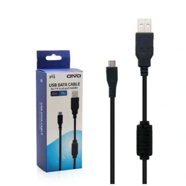 Otvo 6.5 Inches Hi-Speed USB Male 2.0 A Cable Compatible with PS4 Slim Gamepad Controller IV-P4S001