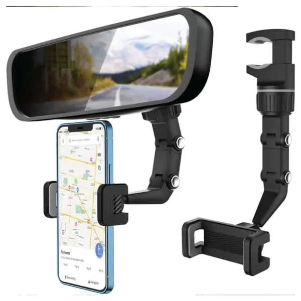 360 Car Multifunctional Rearview Mirror Phone Holder