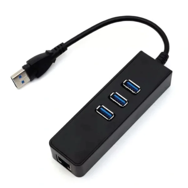 USB 3.0 3-port Hub With Gigabit Ethernet Adapter