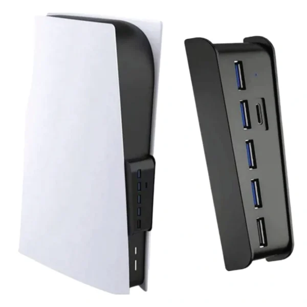 PS5 - USB Hub USB High-Speed Expansion Hub Charger USB Extender Compatible with PS5 Playstation 5 Game Console