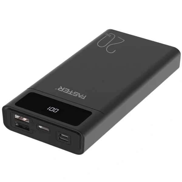 FASTER S20 PD-20W Qualcomm Quick Charge 3.0 Power Bank 20000 mAh with Digital Display