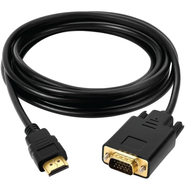 HDMI to VGA Cable 6FT, Unidirectional Video Adapter (Male to Male) Compatible for Raspberry Pi