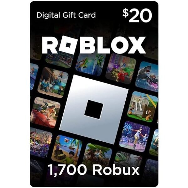 Roblox 20$ Digital Gift Code for 1,700 Robux [Redeem Worldwide - Includes Exclusive Virtual Item] [Online Game Code]
