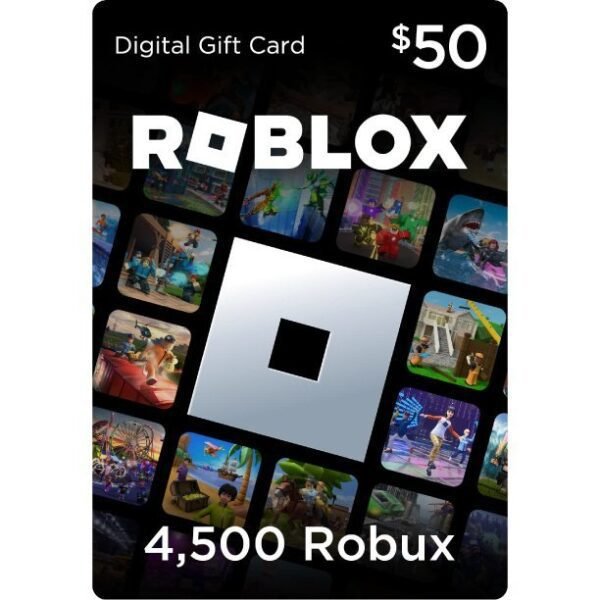 Roblox 50$ Digital Gift Code for 4,500 Robux [Redeem Worldwide - Includes Exclusive Virtual Item] [Online Game Code]