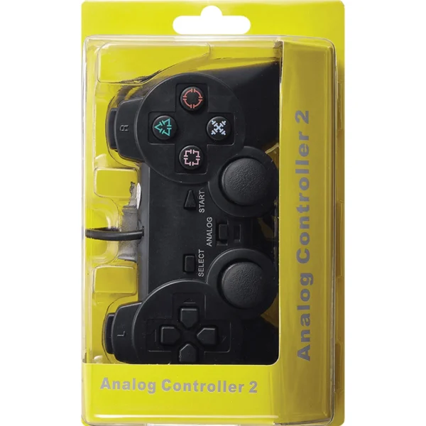 DualShock 2 Analog Generic Wired Controller - Black (PS1 / PS2)(New)