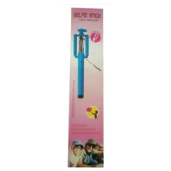 Selfie stick cable take pole Blue Selfie Stick