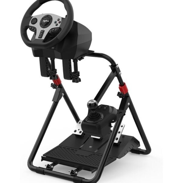 PXN-A9 Steering Wheel Stand For Logitech G920 G29 G25 G27 G923 GT500 T300RS/T300GT/ T500RS/TGT/TS with Shifter Mount Folding Stand Tilt-Adjustable Racing Wheel Stand (Steering Wheel NOT Included)