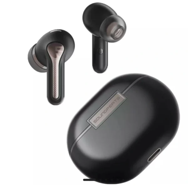 SoundPEATS Capsule3 Pro Hi-Res Headphones with LDAC, Hybrid Active Noise Cancellation Earphones with 6 Mics for Calls Wireless Earbuds – Black – GC