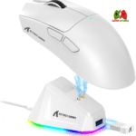 Attack Shark X6 Gaming Mouse – Ultra-Lightweight Wireless & Wired Mouse with Magnetic Charging Dock, PAW3395 Sensor & Customizable DPI