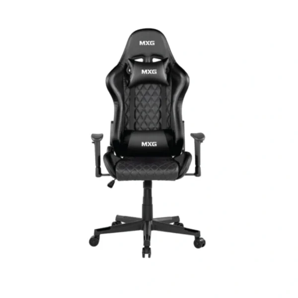 MXG GCH-01 Large Diamond Quilted PU With Headrest And Lumbar Support Gaming Chair (Black)