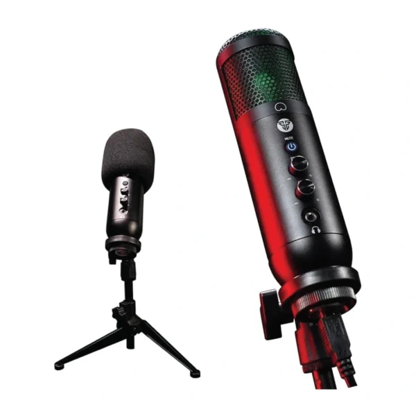 FANTECH Leviosa MCX01 USB Metal RGB Professional Gaming Stream Condenser Microphone Kit with Tripod and Pop Filter