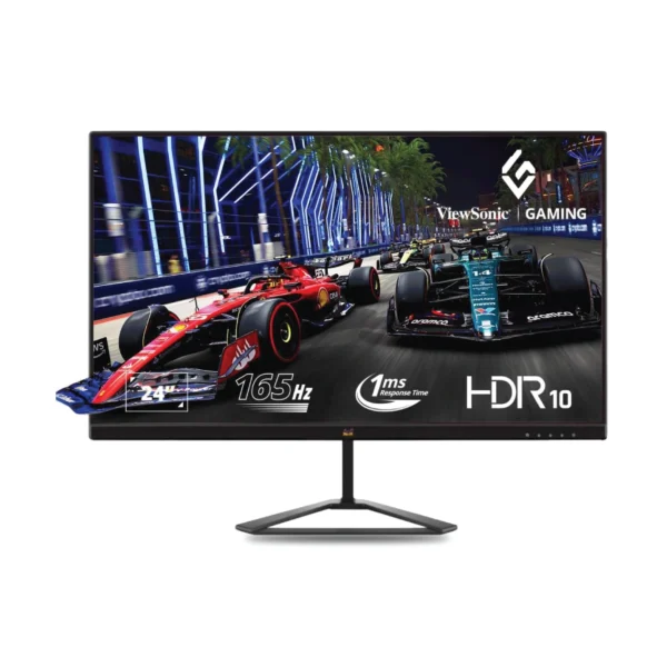 ViewSonic VX2479-HD-PRO 24" Rahmenloser FHD IPS Flachbildschirm-Gaming-Monitor mit 1 ms MPRT und 165 Hz, 2 HDMI, DisplayPort, HDR10