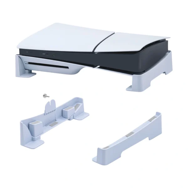 Horizontal Stand for PS5 Slim,Base Stand Accessories Compatible with Playstation 5 Slim Disc & Digital Edition-White