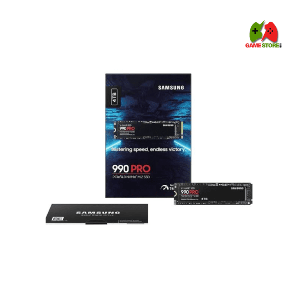 SAMSUNG 990 PRO SSD 4TB PCle 4.0 M.2 2280 Internal Solid State Hard Drive, Seq. Read Speeds Up to 7,450 MB/s For High End Computing, Gaming, and Heavy Duty WorkSatations, MZ-V9P4T0B/AM