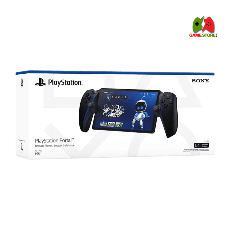 PlayStation Portal™ Remote Player – 8-inch LCD screen, DualSense controls, and seamless PS5 remote gaming in a sleek Midnight Black finish.