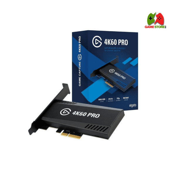 Elgato 4K60 Pro MK.2 installed in a gaming PC with RGB lighting.