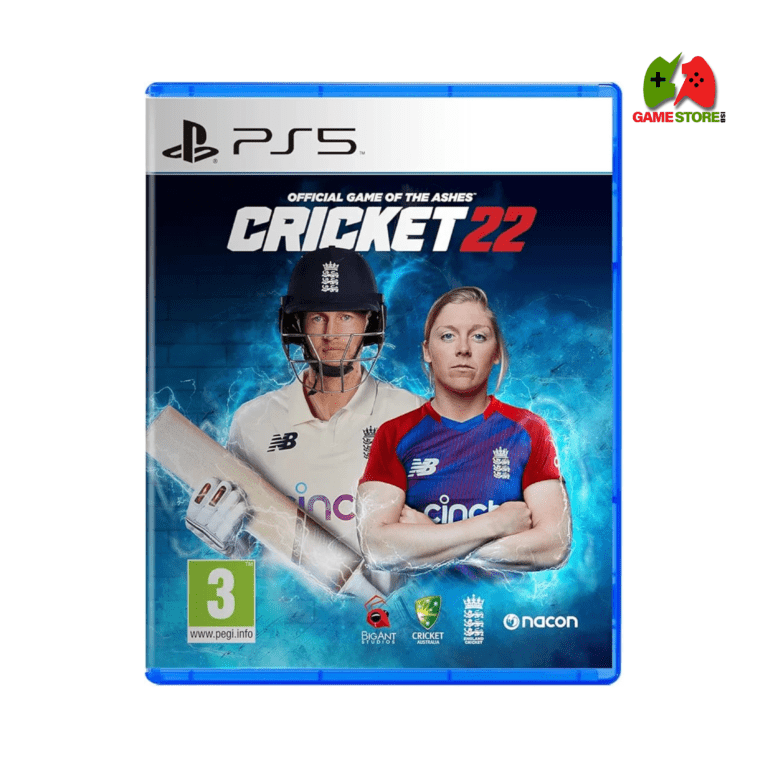 Cricket 22 - The Official Game of The Ashes (PS5) featuring licensed teams, realistic gameplay, enhanced career mode, and next-gen graphics.