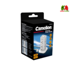 Camelion CMS-308 Universal Power Socket with 8 AC outlets, 4 USB ports (2 USB-C), and a 3-meter cord for safe and efficient power distribution.