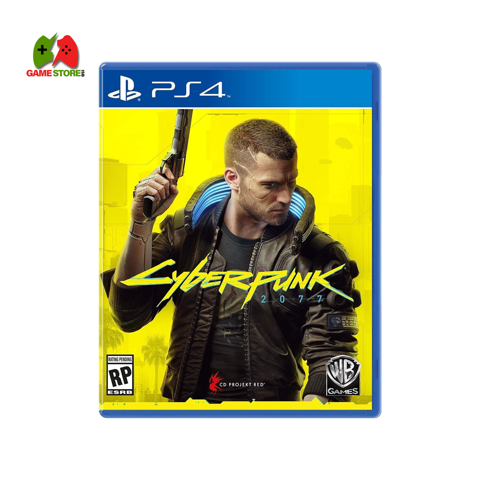 Cyberpunk 2077 | PlayStation 4 | Open-World RPG Adventure Cyberpunk 2077 PS4 cover art featuring V, a cyber-enhanced mercenary in a futuristic neon-lit city, equipped with high-tech weaponry and cybernetic upgrades.