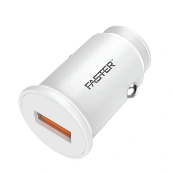 FASTER FCC-IQ7 Qualcomm Quick Charge 3.0A Universal Car Charger With Cable With Android Cable