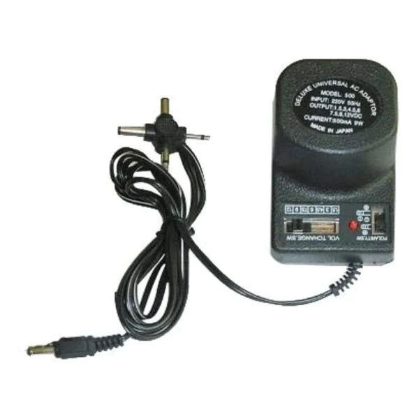 Universal AC-DC Adapter (1.5,3,4.5,6,7.5,9,12 V / 300 mA)
