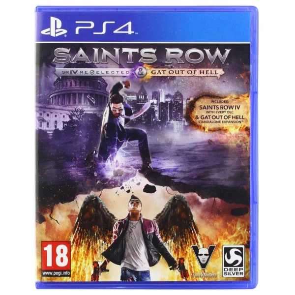 Saints Row 4: Re-Elected and Gat Out Of Hell First Edition PS4  - (Used)