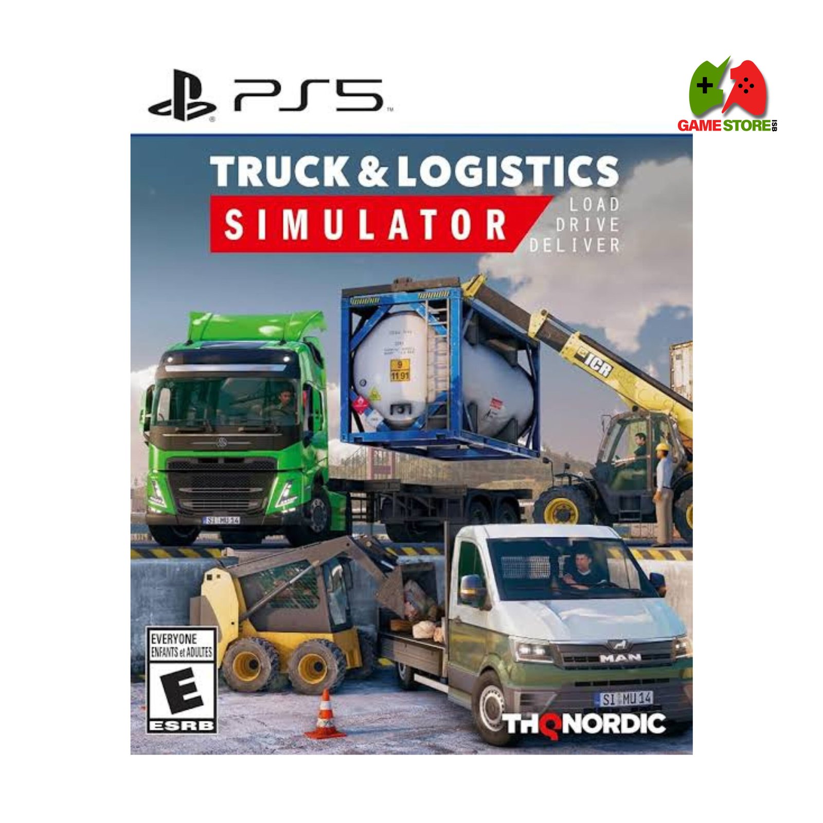 Truck & Logistics Simulator – PlayStation 5 (Standard Edition) Truck & Logistics Simulator PS5 game cover featuring various transport vehicles