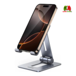 UGREEN Metal Desktop Folding Phone Stand 15608 in Grey – Foldable, Multi-Angle, Charging-Friendly Mobile Holder