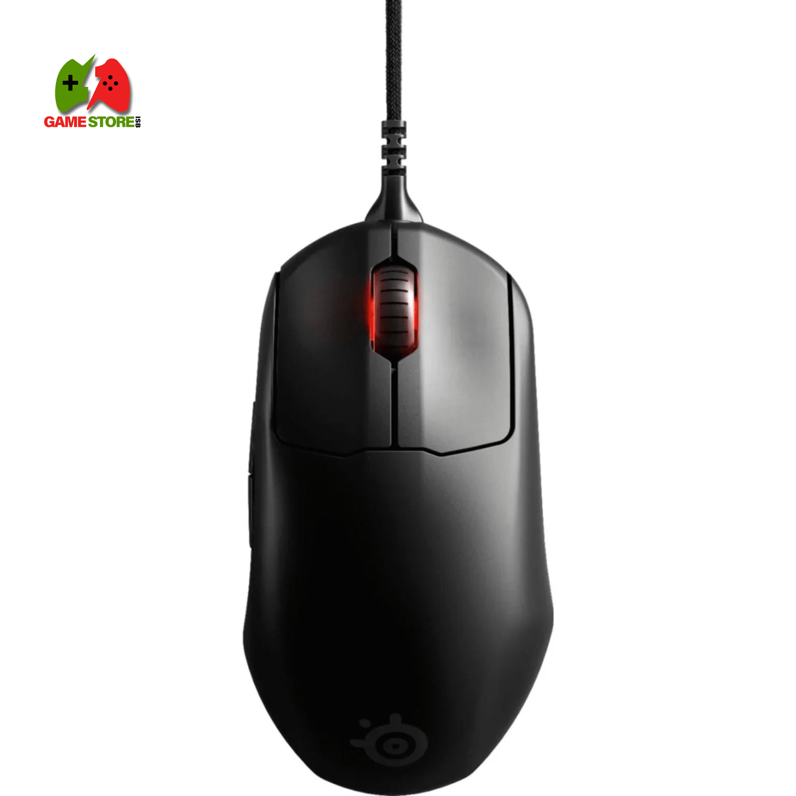 SteelSeries Prime+ Tournament-Ready Pro Series Gaming Mouse SteelSeries Prime+ Gaming Mouse showcasing ergonomic design, OLED display, and RGB lighting
