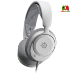 SteelSeries Arctis Nova 1P Multi-System Gaming Headset in White featuring Hi-Fi drivers and 360° Spatial Audio