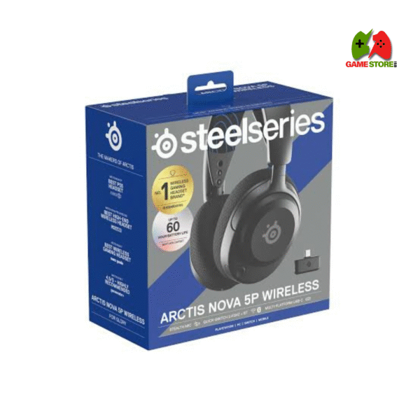 SteelSeries Arctis Nova 5 Wireless Gaming Headset in Black with USB-C Dongle