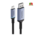 Baseus USB-C to DisplayPort 1.4 Cable 2m – 8K@60Hz, 4K@240Hz, Dynamic HDR, Thunderbolt 3 Compatible – Black