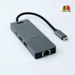 Amaze A326 6-in-1 Multiport Hub with HDMI, LAN, USB 3.0, USB-C, and PD ports.