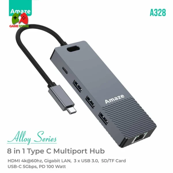 Amaze Alloy Series 8-in-1 Multiport Hub | A328