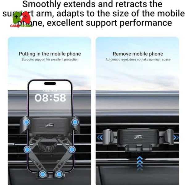 Awei X39 Car Phone Holder with Silicone Protection 360° Degree Rotatable Air Vent Car Holder