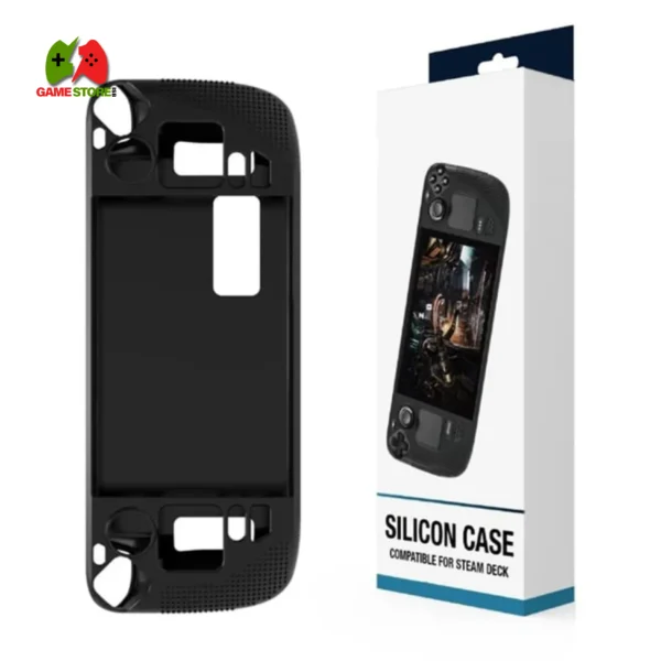 PGTECH Game Console Silicone Case With Anti-Slip Particles for Steam Deck(Black)